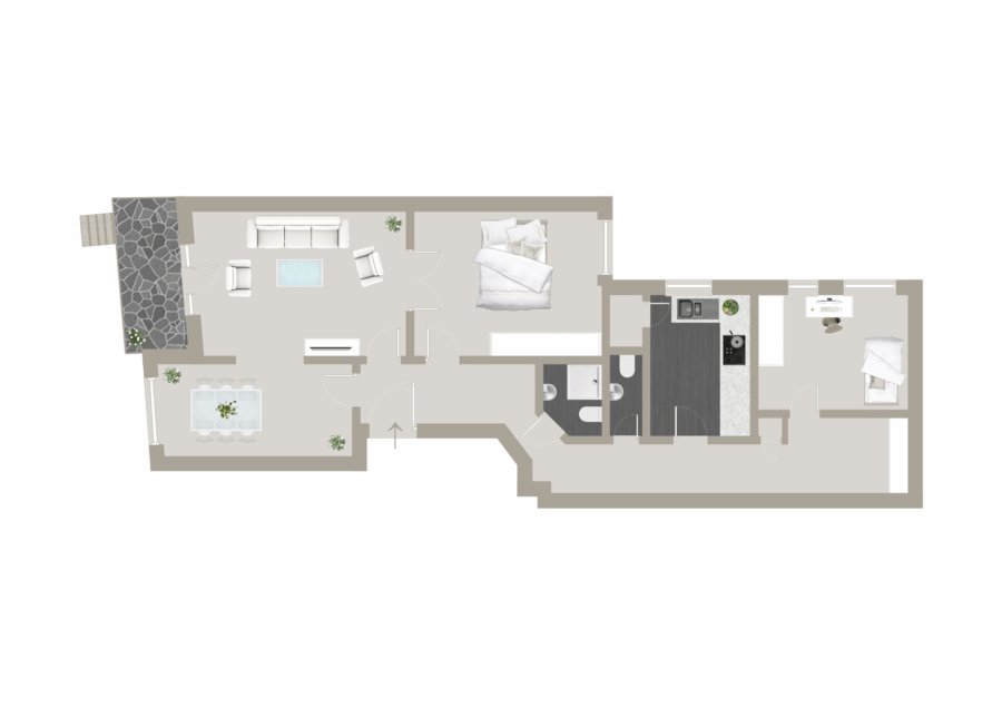 Grundriss WE01 - Aktueller Zustand